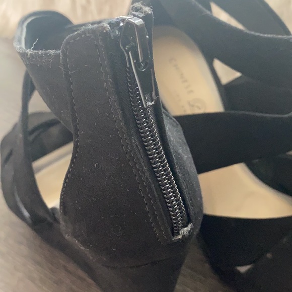 Chinese laundry black suede wedges - Picture 7 of 9